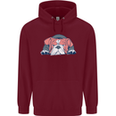 Dogs English Bulldog Mens 80% Cotton Hoodie Maroon