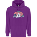 Dogs English Bulldog Mens 80% Cotton Hoodie Purple