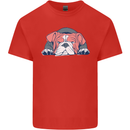 Dogs English Bulldog Mens Cotton T-Shirt Tee Top Red