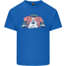 Dogs English Bulldog Mens Cotton T-Shirt Tee Top Royal Blue