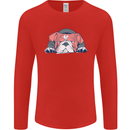 Dogs English Bulldog Mens Long Sleeve T-Shirt Red