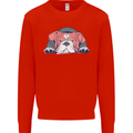 Dogs English Bulldog Mens Sweatshirt Jumper Bright Red