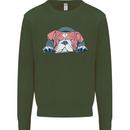 Dogs English Bulldog Mens Sweatshirt Jumper Forest Green