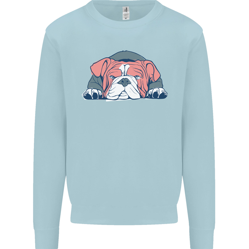 Dogs English Bulldog Mens Sweatshirt Jumper Light Blue