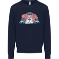 Dogs English Bulldog Mens Sweatshirt Jumper Navy Blue