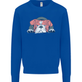 Dogs English Bulldog Mens Sweatshirt Jumper Royal Blue
