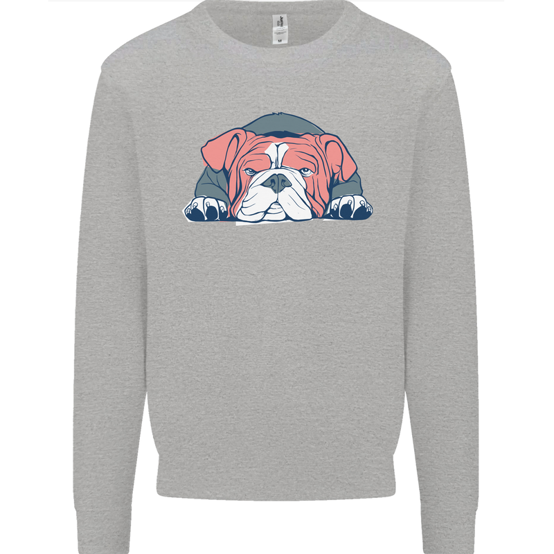 Dogs English Bulldog Mens Sweatshirt Jumper Sports Grey