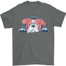 Dogs English Bulldog Mens T-Shirt Cotton Gildan Charcoal
