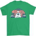 Dogs English Bulldog Mens T-Shirt Cotton Gildan Irish Green