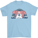 Dogs English Bulldog Mens T-Shirt Cotton Gildan Light Blue