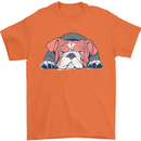 Dogs English Bulldog Mens T-Shirt Cotton Gildan Orange