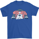 Dogs English Bulldog Mens T-Shirt Cotton Gildan Royal Blue