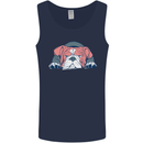 Dogs English Bulldog Mens Vest Tank Top Navy Blue