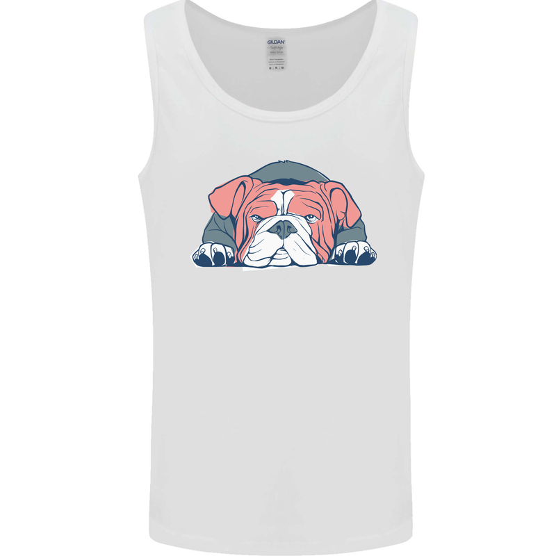 Dogs English Bulldog Mens Vest Tank Top White