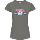 Dogs English Bulldog Womens Petite Cut T-Shirt Charcoal