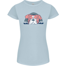 Dogs English Bulldog Womens Petite Cut T-Shirt Light Blue