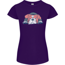 Dogs English Bulldog Womens Petite Cut T-Shirt Purple