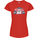 Dogs English Bulldog Womens Petite Cut T-Shirt Red