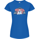 Dogs English Bulldog Womens Petite Cut T-Shirt Royal Blue