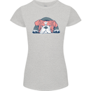 Dogs English Bulldog Womens Petite Cut T-Shirt Sports Grey