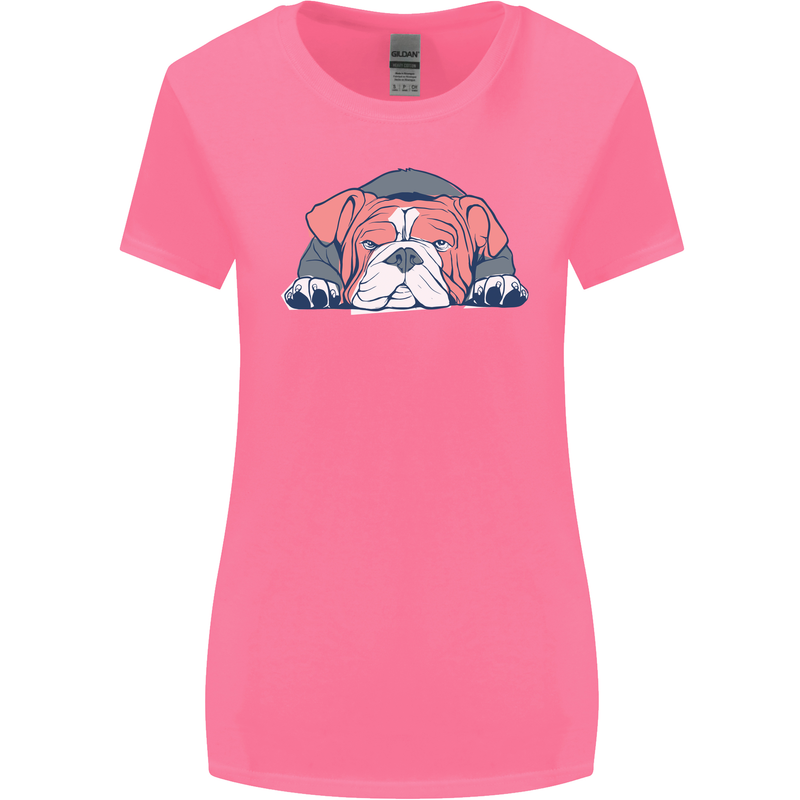 Dogs English Bulldog Womens Wider Cut T-Shirt Azalea