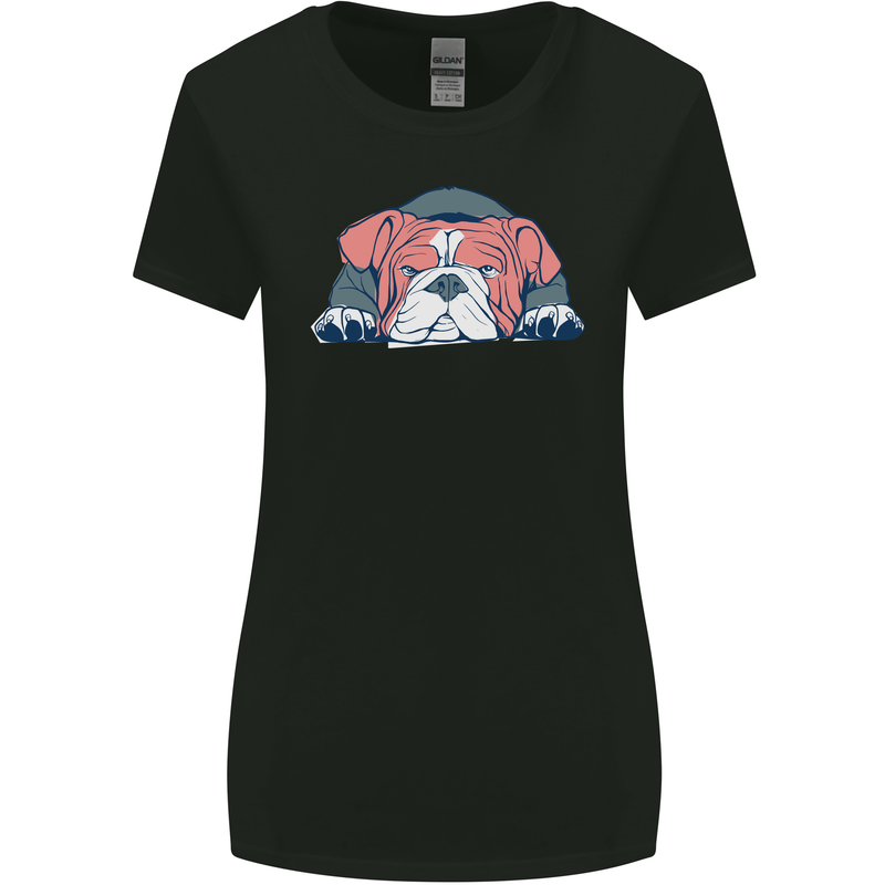 Dogs English Bulldog Womens Wider Cut T-Shirt Black