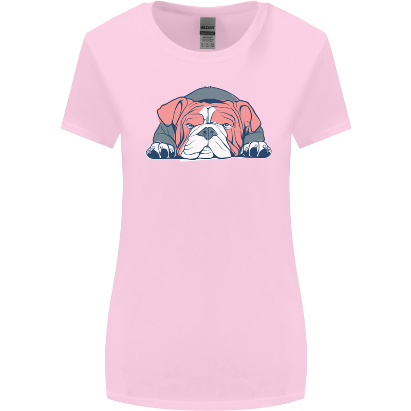 Dogs English Bulldog Womens Wider Cut T-Shirt Light Pink