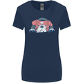 Dogs English Bulldog Womens Wider Cut T-Shirt Navy Blue