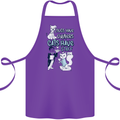 Dogs Have Owners Cats Have Staff Funny Cotton Apron 100% Organic Purple