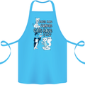 Dogs Have Owners Cats Have Staff Funny Cotton Apron 100% Organic Turquoise