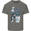Dogs Have Owners Cats Have Staff Funny Kids T-Shirt Childrens Charcoal