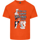 Dogs Have Owners Cats Have Staff Funny Kids T-Shirt Childrens Orange