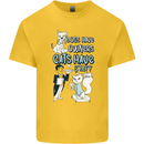 Dogs Have Owners Cats Have Staff Funny Kids T-Shirt Childrens Yellow