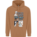 Dogs Have Owners Cats Have Staff Funny Mens 80% Cotton Hoodie Caramel Latte