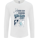 Dogs Have Owners Cats Have Staff Funny Mens Long Sleeve T-Shirt White