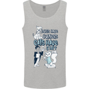 Dogs Have Owners Cats Have Staff Funny Mens Vest Tank Top Sports Grey