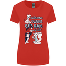 Dogs Have Owners Cats Have Staff Funny Womens Wider Cut T-Shirt Red
