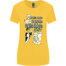 Dogs Have Owners Cats Have Staff Funny Womens Wider Cut T-Shirt Yellow