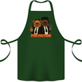 Dogs Pug Fiction Funny Movie Parody Cotton Apron 100% Organic Forest Green