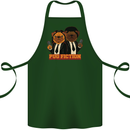 Dogs Pug Fiction Funny Movie Parody Cotton Apron 100% Organic Forest Green