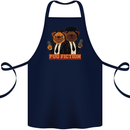 Dogs Pug Fiction Funny Movie Parody Cotton Apron 100% Organic Navy Blue