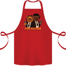 Dogs Pug Fiction Funny Movie Parody Cotton Apron 100% Organic Red