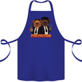 Dogs Pug Fiction Funny Movie Parody Cotton Apron 100% Organic Royal Blue