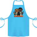Dogs Pug Fiction Funny Movie Parody Cotton Apron 100% Organic Turquoise