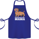 Dogs Rauhaardackel Mama Cotton Apron 100% Organic Royal Blue