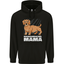 Dogs Rauhaardackel Mama Mens 80% Cotton Hoodie Black