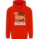 Dogs Rauhaardackel Mama Mens 80% Cotton Hoodie Bright Red