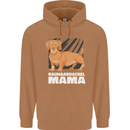 Dogs Rauhaardackel Mama Mens 80% Cotton Hoodie Caramel Latte