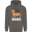 Dogs Rauhaardackel Mama Mens 80% Cotton Hoodie Charcoal