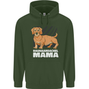 Dogs Rauhaardackel Mama Mens 80% Cotton Hoodie Forest Green